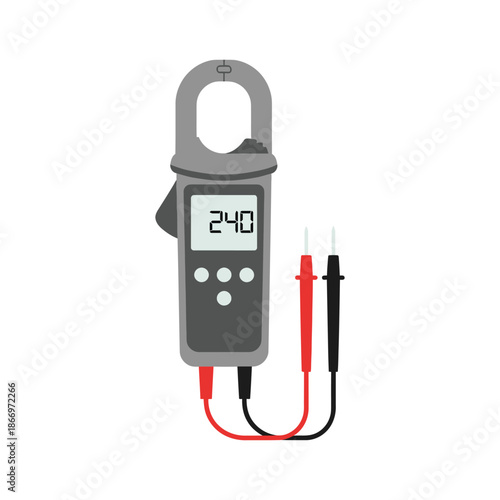 Digital multimeter device with leads for measuring electrical voltage and current accurately