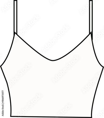 top Cad Basics singlet vest sports outline tee t-shirt cami cad Garment Flat clothing technical drawing cads fashion design apparel outline v neck eyelash lace trending vector designer  women 