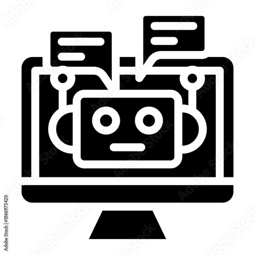 chat bot icon vector