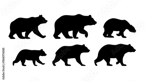 Silhouettes of bears