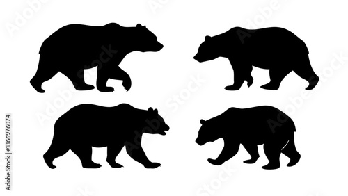 Silhouettes of bears