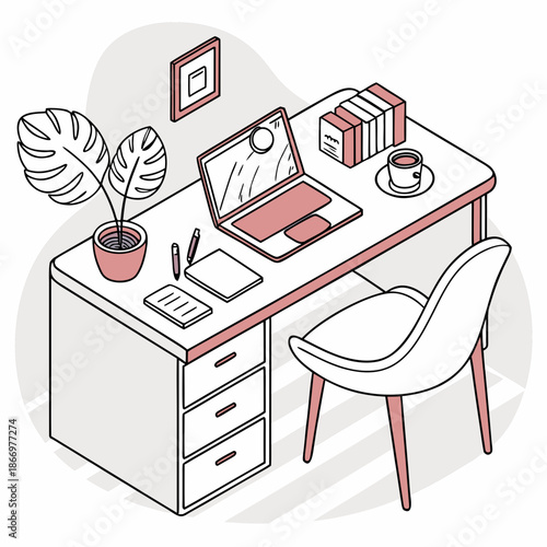 Modern home office setup