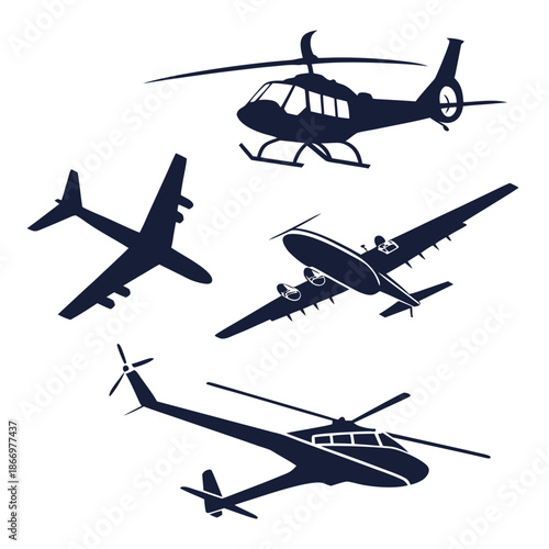Various aircraft silhouettes