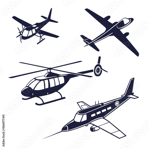 Various aircraft silhouettes