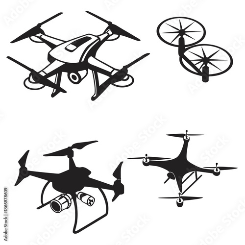 Collection of drone illustrations