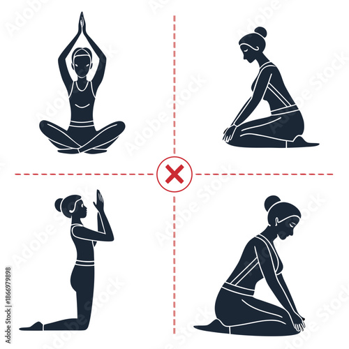 Yoga poses illustration