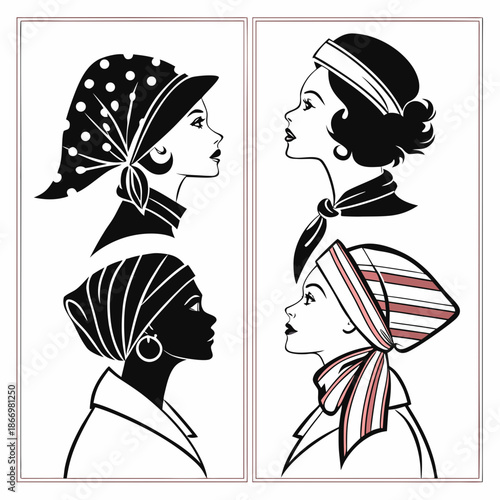 Vintage headscarf styles
