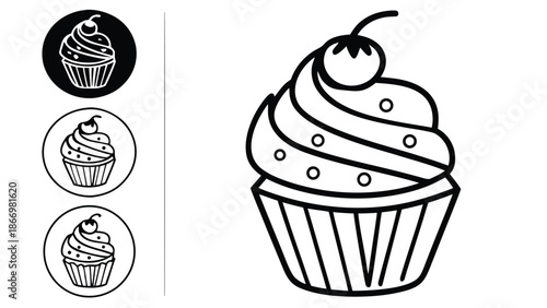 I will design modern cupcake and dessert icons for apps and websites