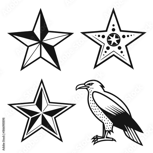 Star and eagle illustration