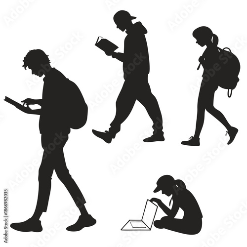 Students engaged in learning activities