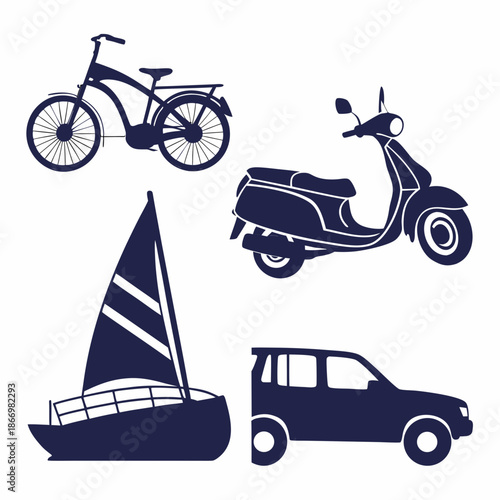 Various modes of transportation