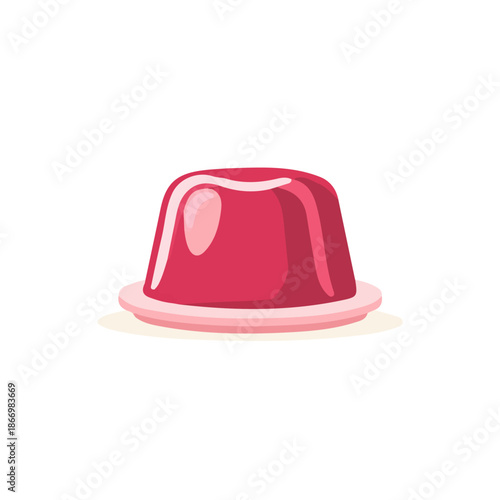 Simple flat 2D vector graphic of Jello, modern icon look, displayed on a pure white background.