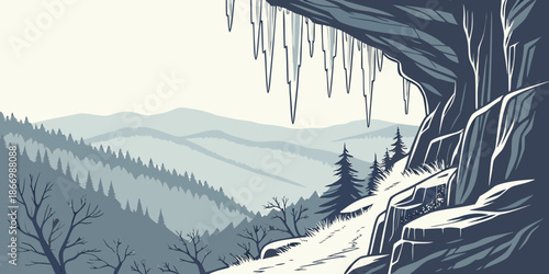 Winter mountain landscape