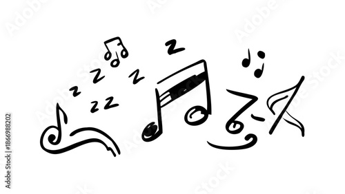 Abstract musical notes illustration