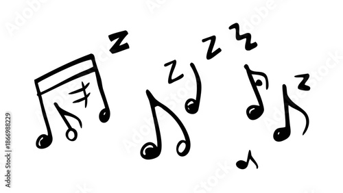 Abstract musical notes