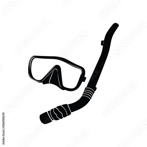 Diving Mask and Snorkel Set Silhouette