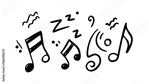 Abstract musical notes