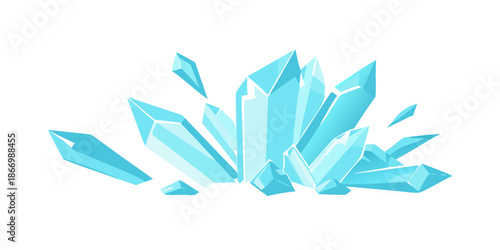 Blue crystal cluster