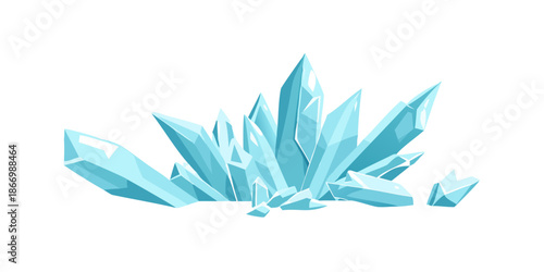 Blue crystal cluster