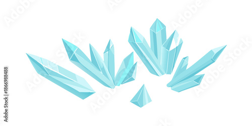 Blue crystal formations