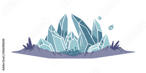Icy mountain landscape