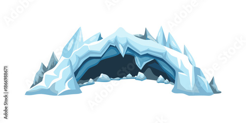 Ice cave illustration