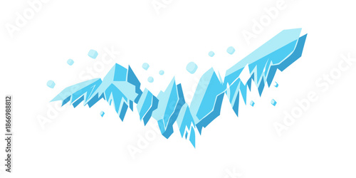 Illustration of icy mountains
