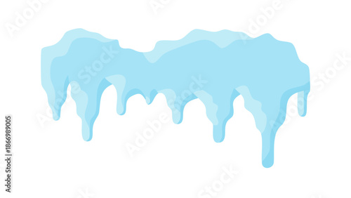 Abstract blue dripping shape
