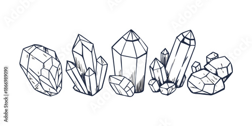 Crystal geometric illustration
