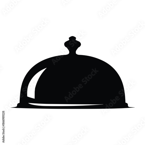 Serving cloche dome food cover silhouette