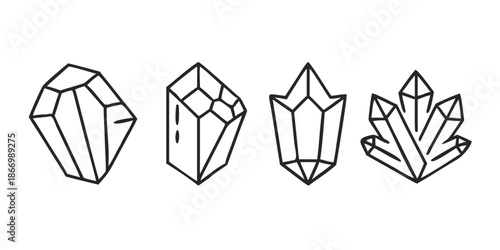 Geometric crystal illustrations