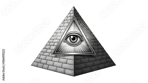 Mystical symbolic artwork representing secrecy, power, and conspiracy themes.