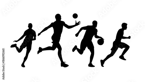 Dynamic sports silhouettes