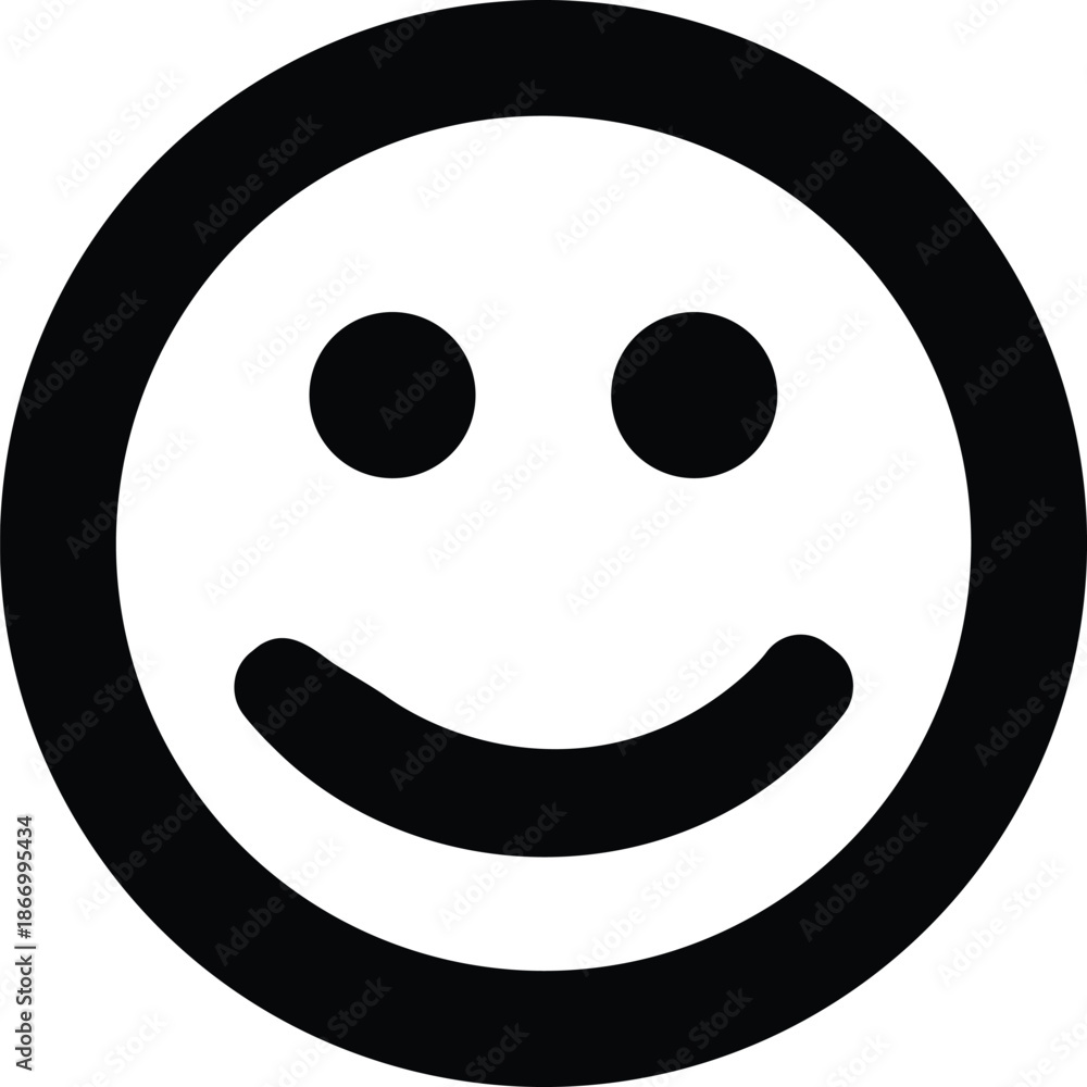Fototapeta premium Smile Emoji Icon – Positive Emotion Vector