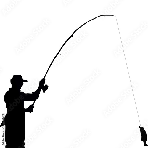 Fish On Typography Illustration for Fishing Concept