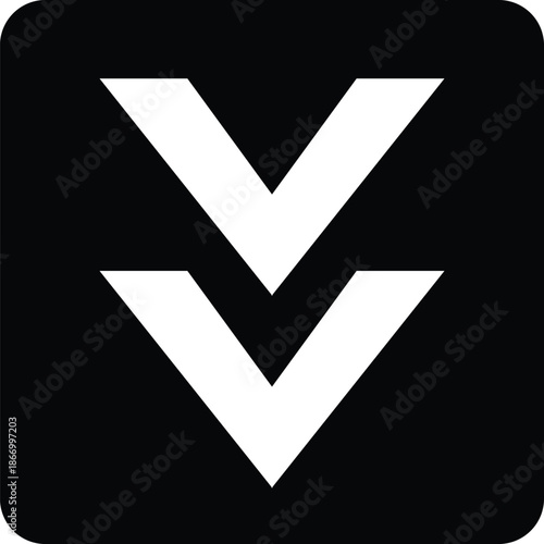 Double Down Arrow Icon – Scroll Down Vector