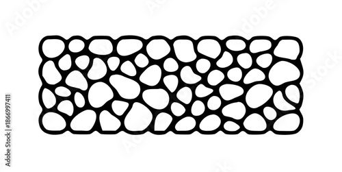 Stone wall illustration