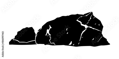 Silhouette of a rock climber