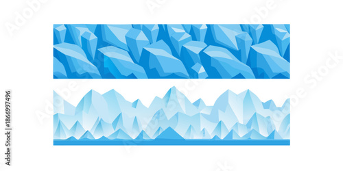 Abstract polygonal landscape