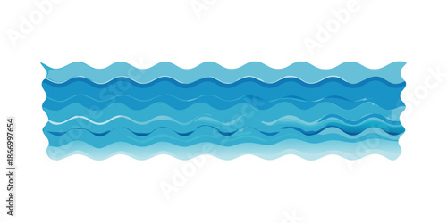Calm water waves illustration