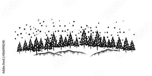 Snowy forest landscape