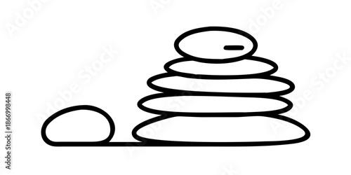 Stacked stones illustration