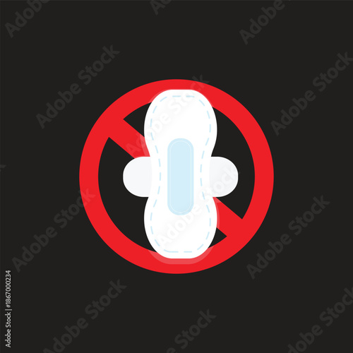 vector design prohibited the use or disposal of sanitary napkins.