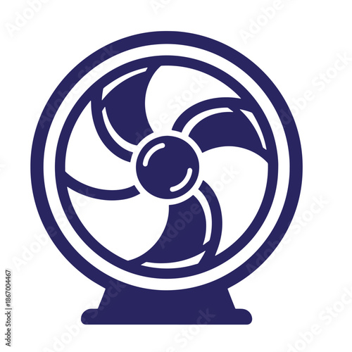 Electric fan icon for air conditioning or ventilation systems used in homes and offices for cooling  simple illustration