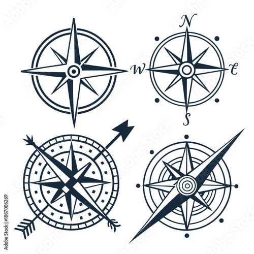 Collection of classic compass designs