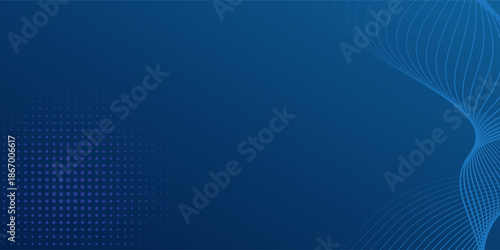 Modern blue background wavy metal pattern presentation template. Design