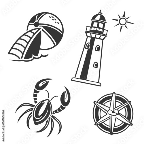 Nautical icons collection