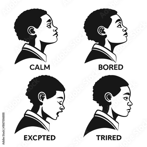 Emotional expressions illustrated