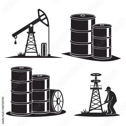 Oil industry icons