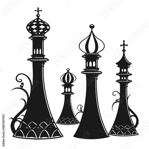 Chess pieces illustration